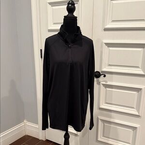 All in Motion Black Quarter-Zip Top